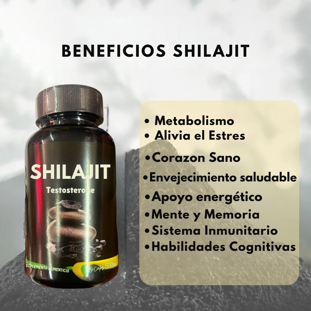 Shilajit Original 500 Mg 60 Capsulas (Envio gratis paga en Casa)