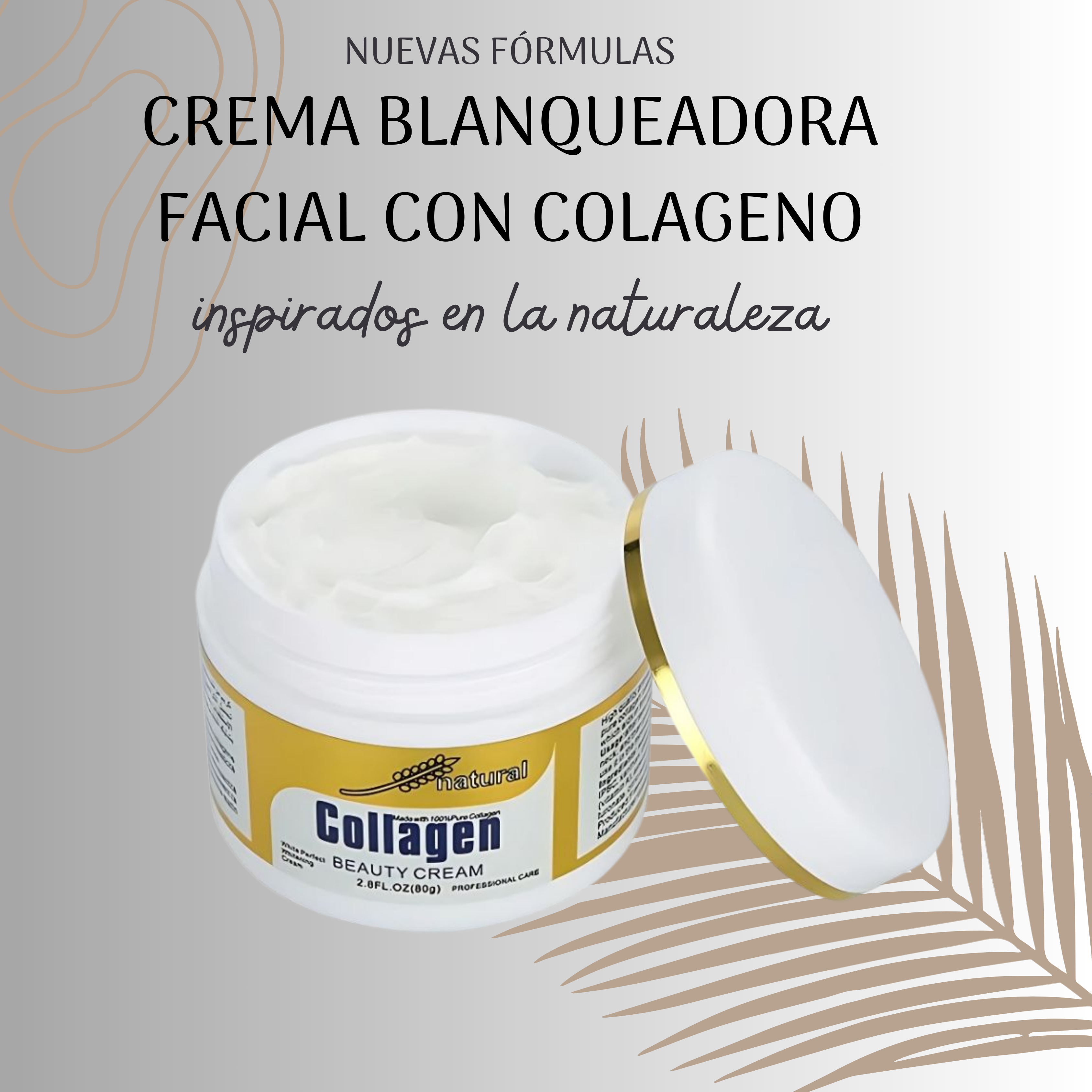 Crema Blanqueadora Facial Con Colageno (Envio gratis y Paga en Casa)